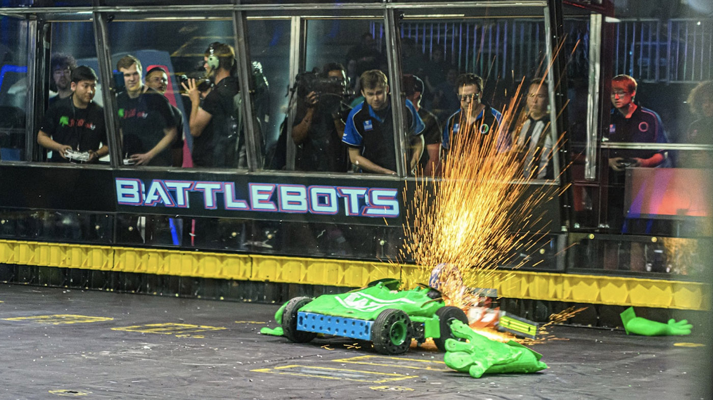 BattleBots action photo Ribbot 1400