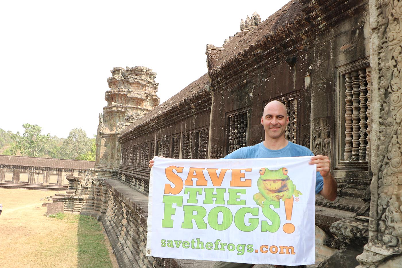 Cambodia Save The Frogs Flag Kerry Kriger Angkor Wat
