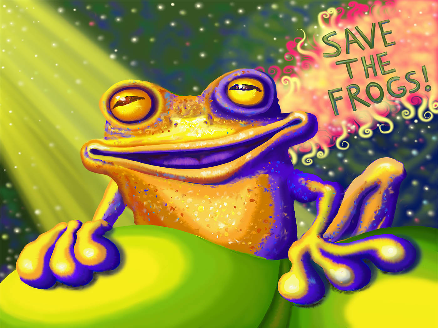 Frog Art by Christine Marsh - 2011 SAVE THE FROGS! Art Contest