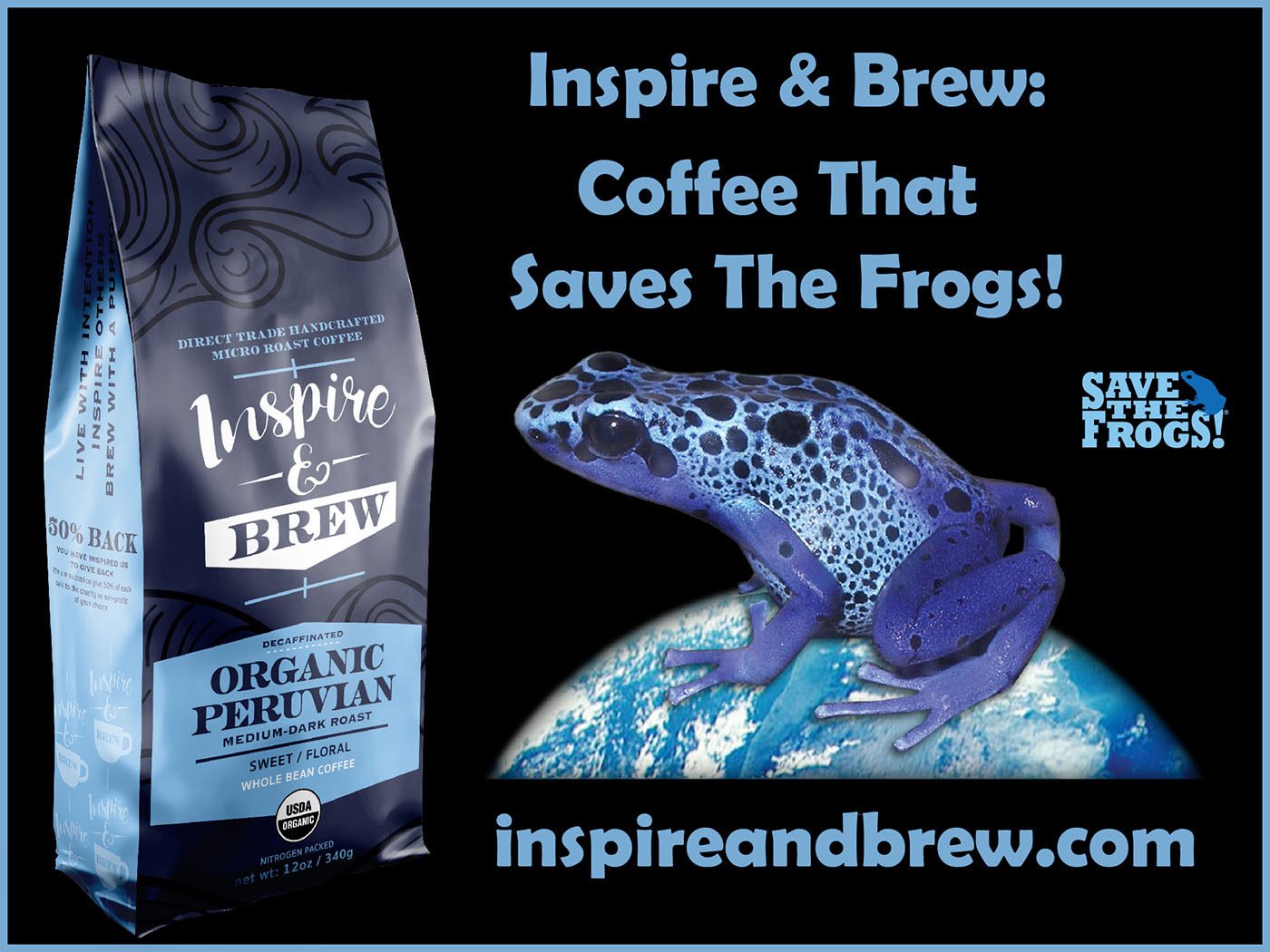 Inspire And Brew - Save The Frogs Coffee Roast Organic