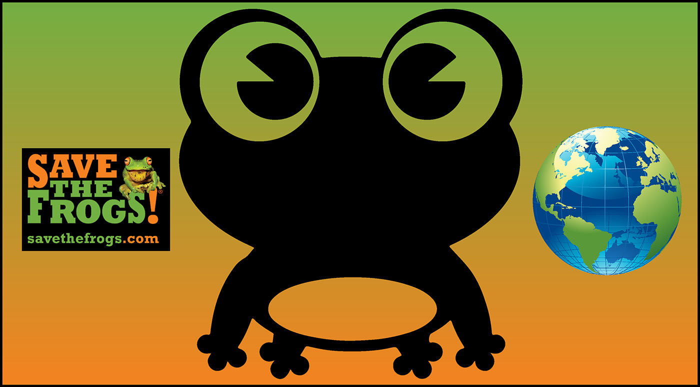 Silhouette Frog Green Orange Earth
