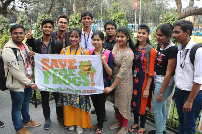 india save the frogs world summit 2019 kolkata flag