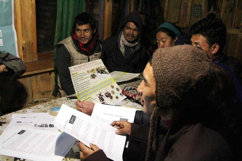 manaslu Locals discussing about paha biraj shrestha