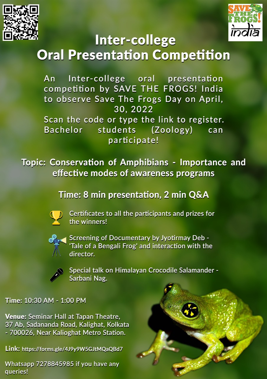 save the frogs day 2022 kolkata india